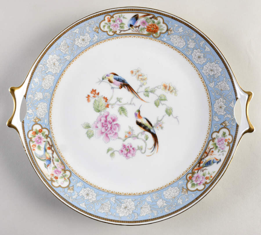 Bird of Paradise Handled Cake Plate by Hutschenreuther-1