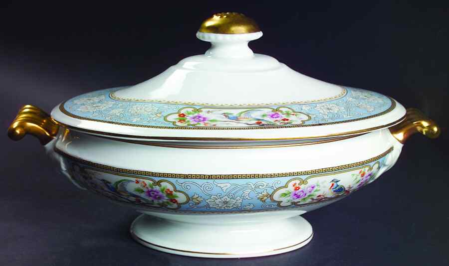 Bird of Paradise Oval Covered Vegetable by Hutschenreuther-1