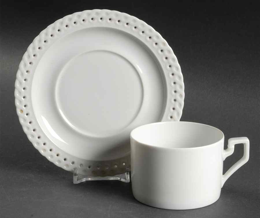 Blanche (Comtesse) Flat Cup & Saucer Set by Hutschenreuther-1