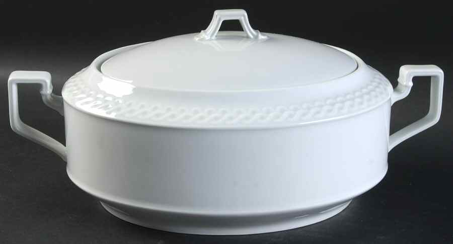 Blanche (Comtesse) Oval Covered Vegetable by Hutschenreuther-1