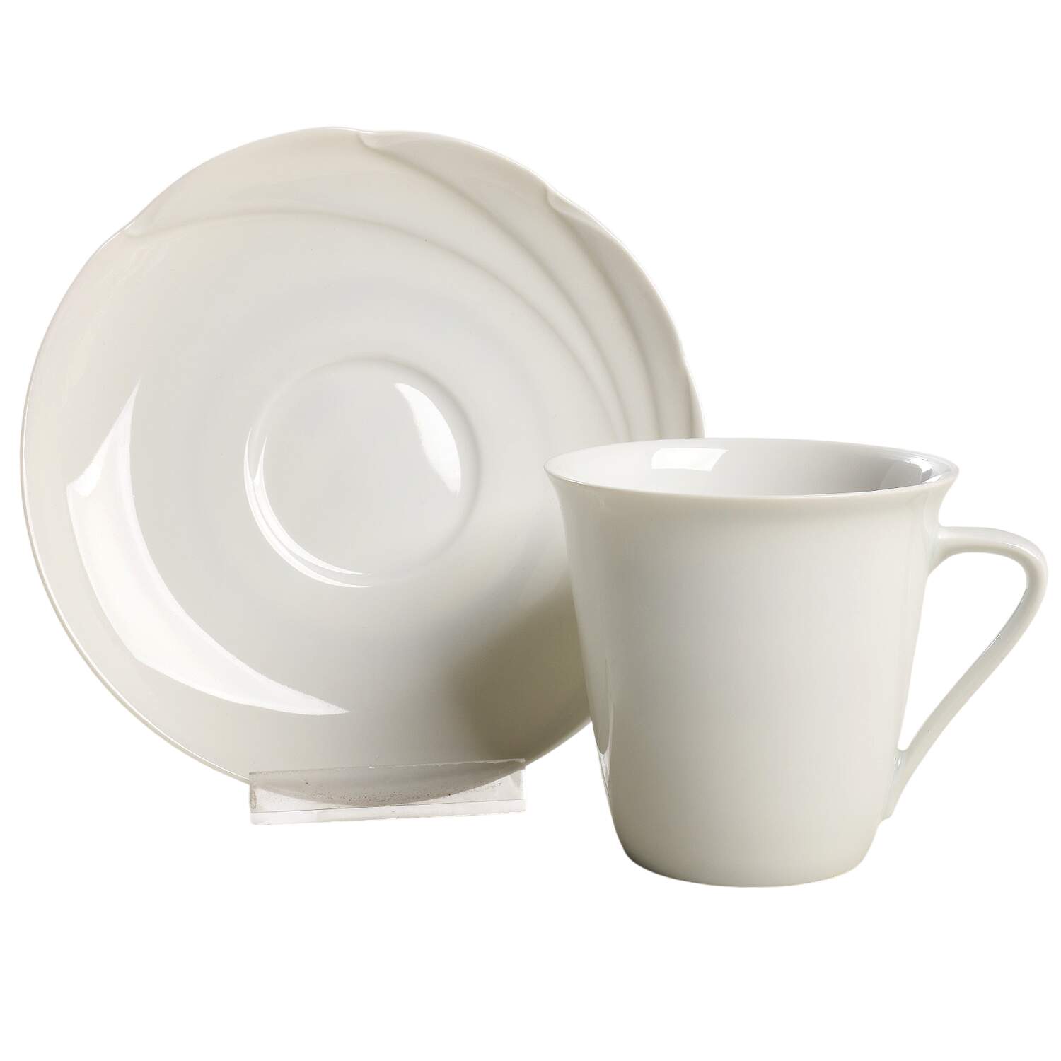 Blanche (Maxim's Line) Flat Cup & Saucer Set by Hutschenreuther-1