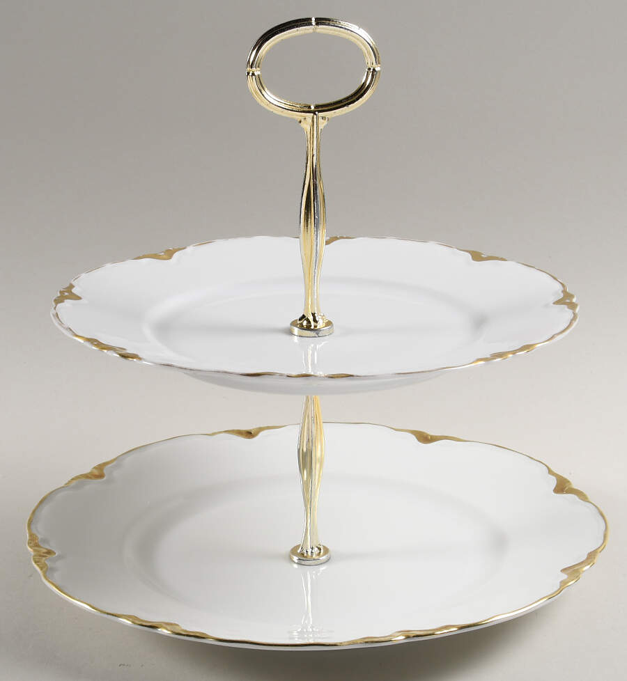 The Blenheim 6 5/8"-10"  2 Tiered Serving Tray (Dp, Sp) HC by Hutschenreuther-1