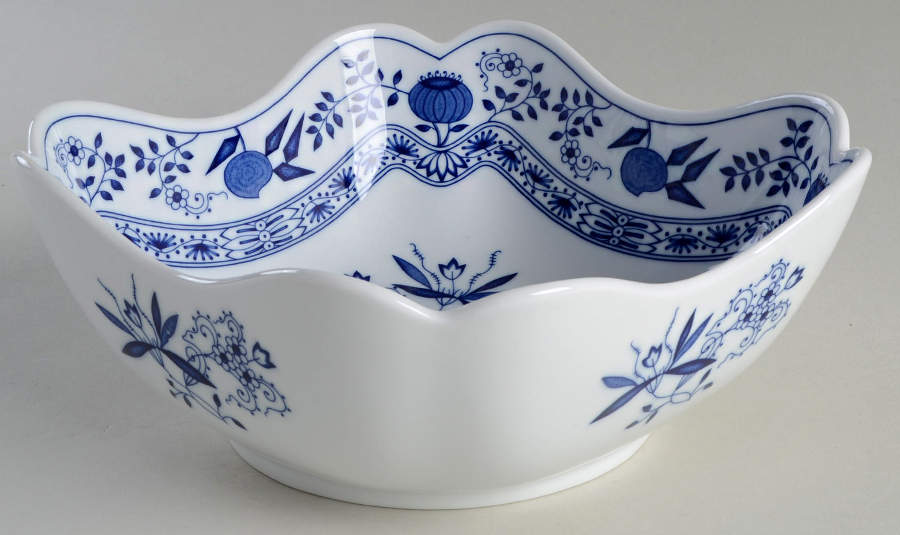 Blue Onion 8" Square Vegetable Bowl by Hutschenreuther-1