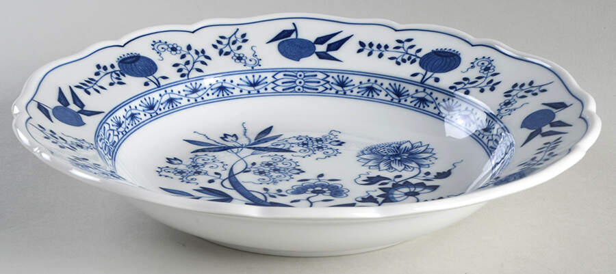 Blue Onion Large Rim Soup Bowl by Hutschenreuther-1