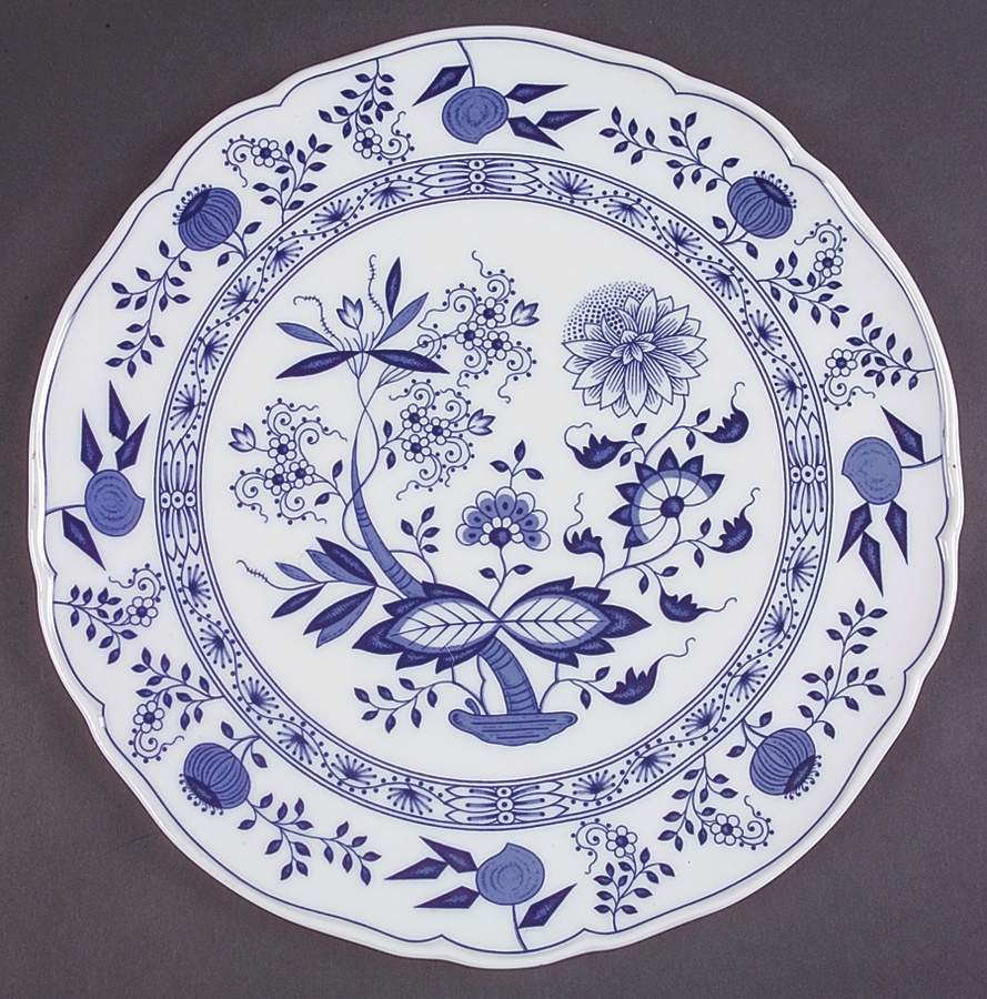 Blue Onion 12" Round Torte Plate by Hutschenreuther-1