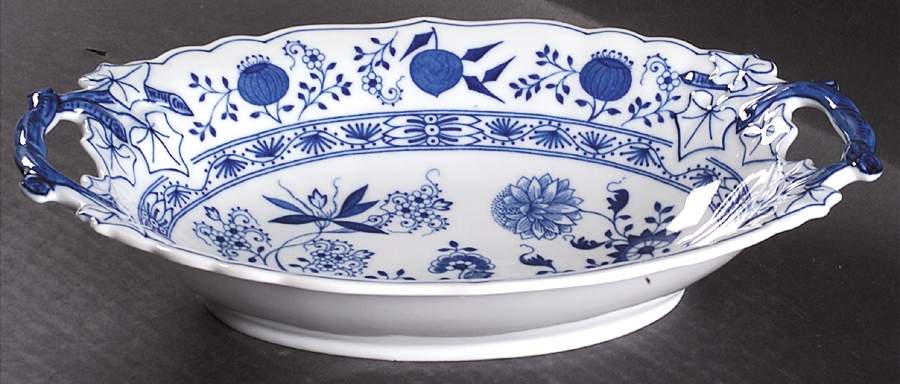 Blue Onion 12" Oval Vegetable Bowl by Hutschenreuther-1