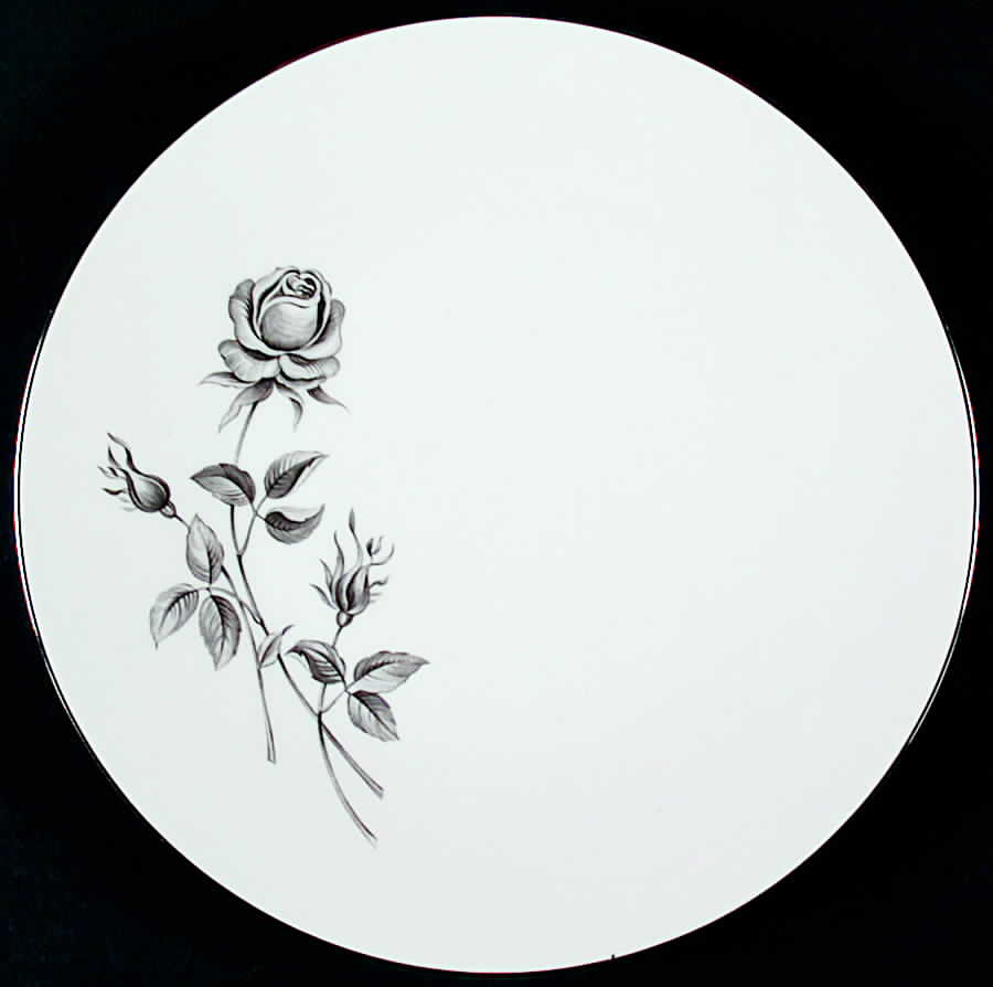Black Rose Dinner Plate by Hutschenreuther-1