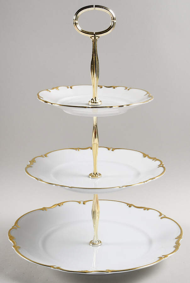 Brighton 13 7/8"-14 1/4" 3-Tiered Serving Tray(DP,SP,BB) HC by Hutschenreuther-1