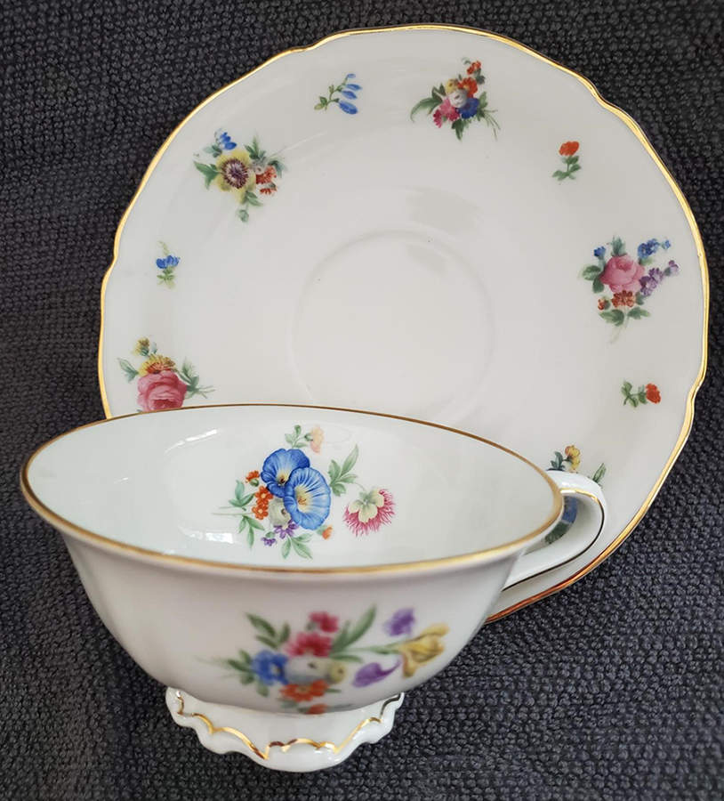 Bristol Footed Cup & Saucer Set by Hutschenreuther-1