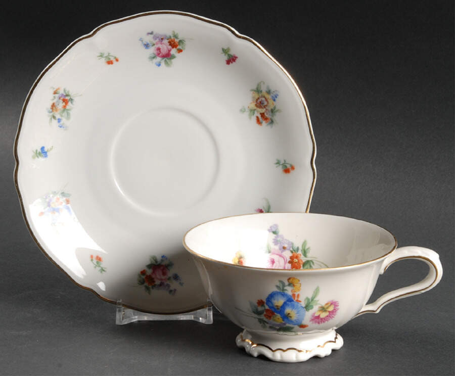 Bristol Footed Cup & Saucer Set by Hutschenreuther-1