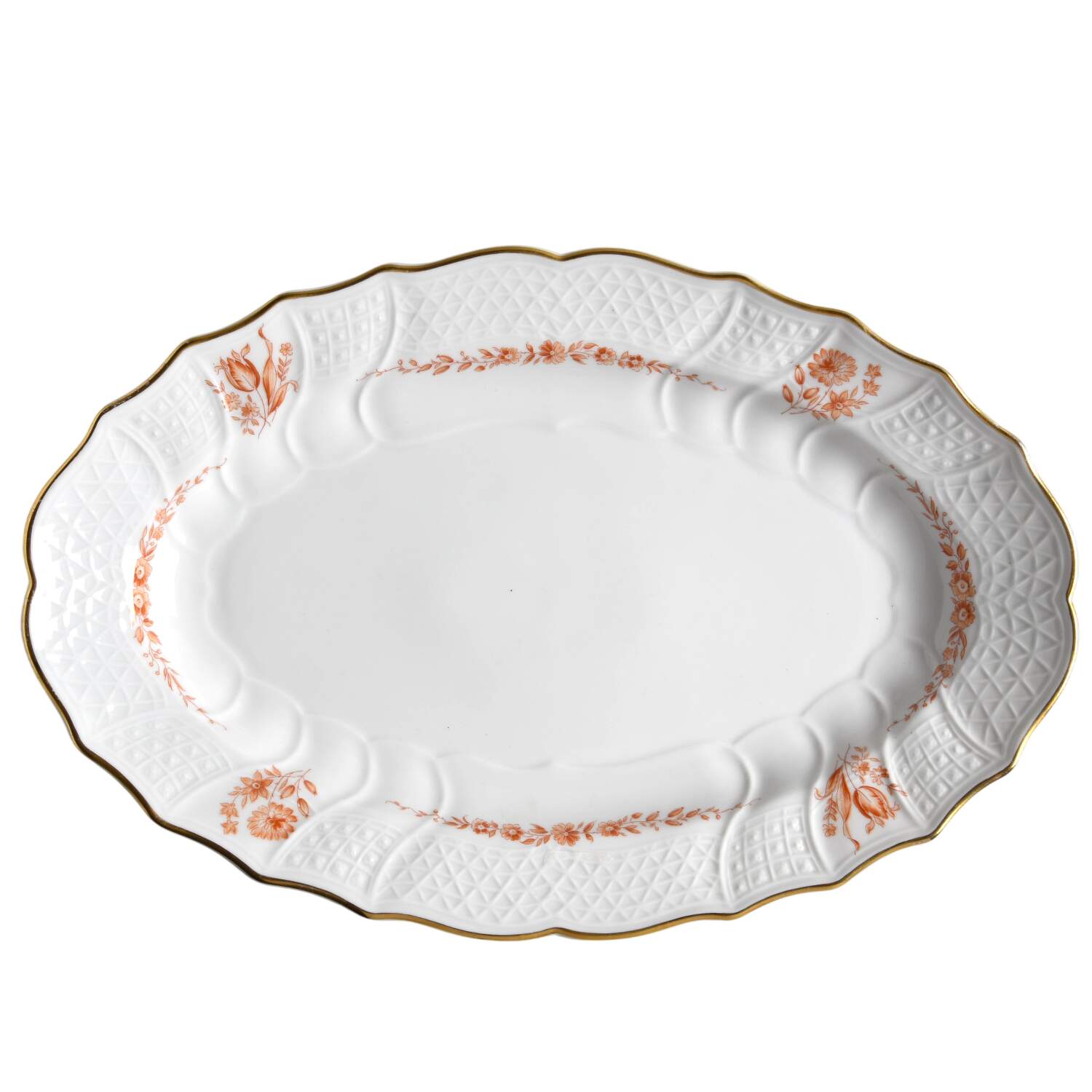 Brocade 15" Oval Serving Platter by Hutschenreuther-1