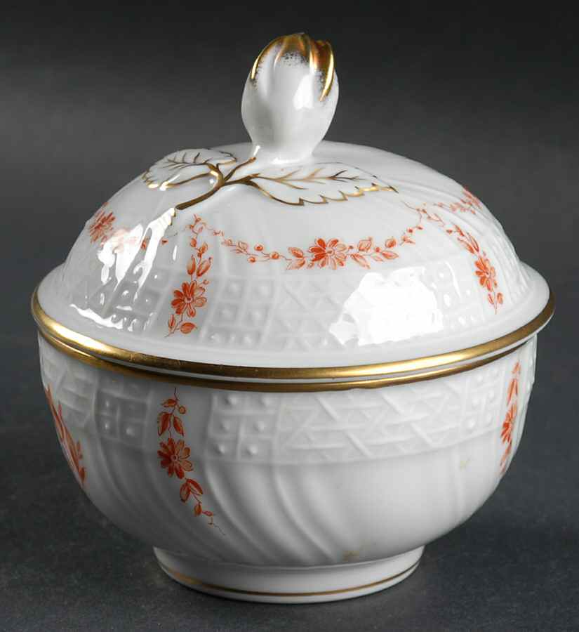 Brocade Sugar Bowl & Lid by Hutschenreuther-1