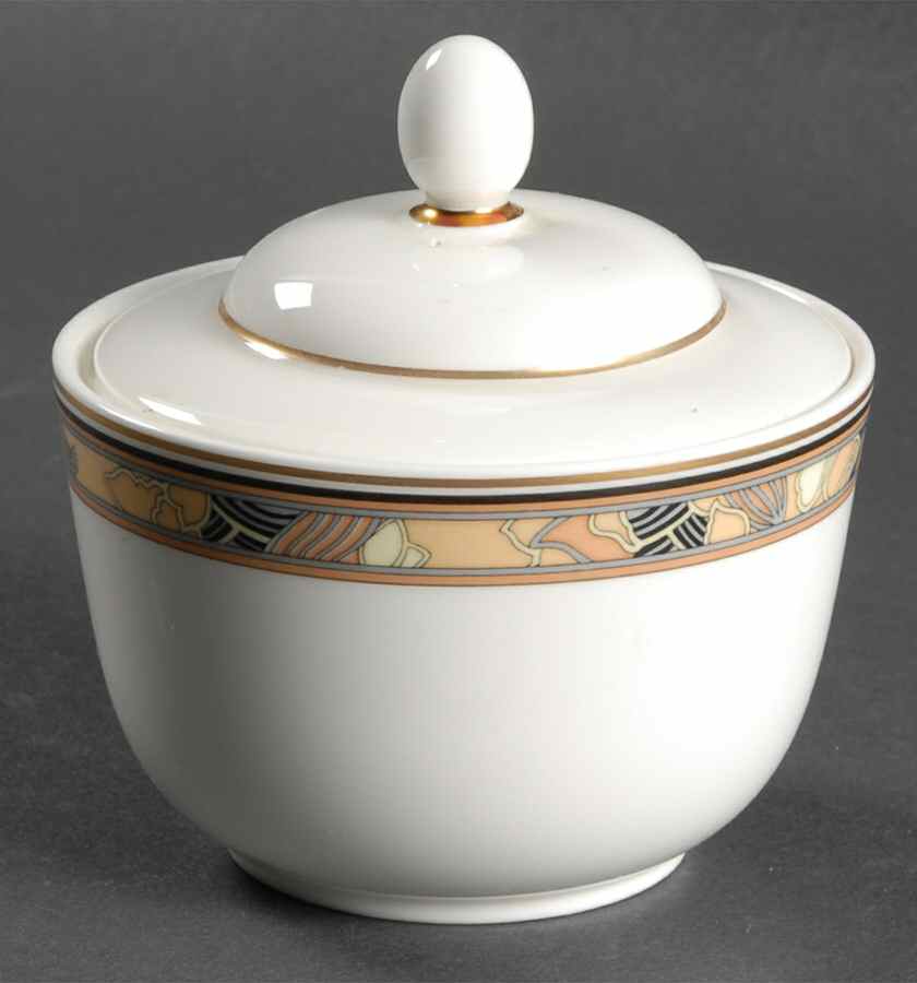 Brocade (Newer) Sugar Bowl & Lid by Hutschenreuther-1