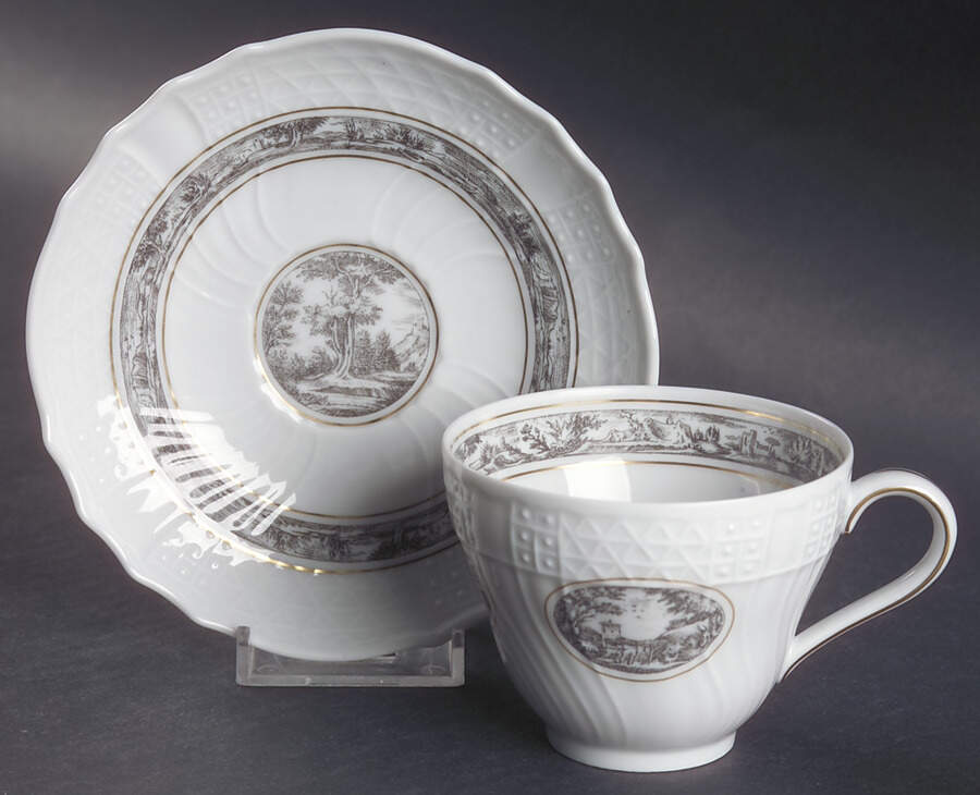 Campagna Flat Cup & Saucer Set by Hutschenreuther-1
