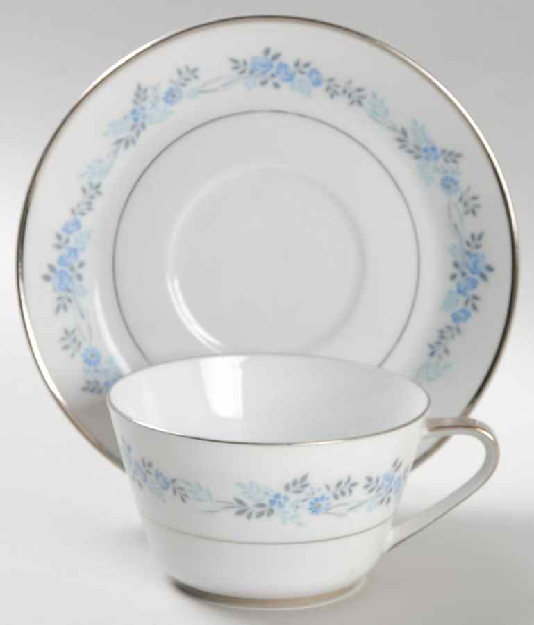 Chambray Flat Cup & Saucer Set by Hutschenreuther-1