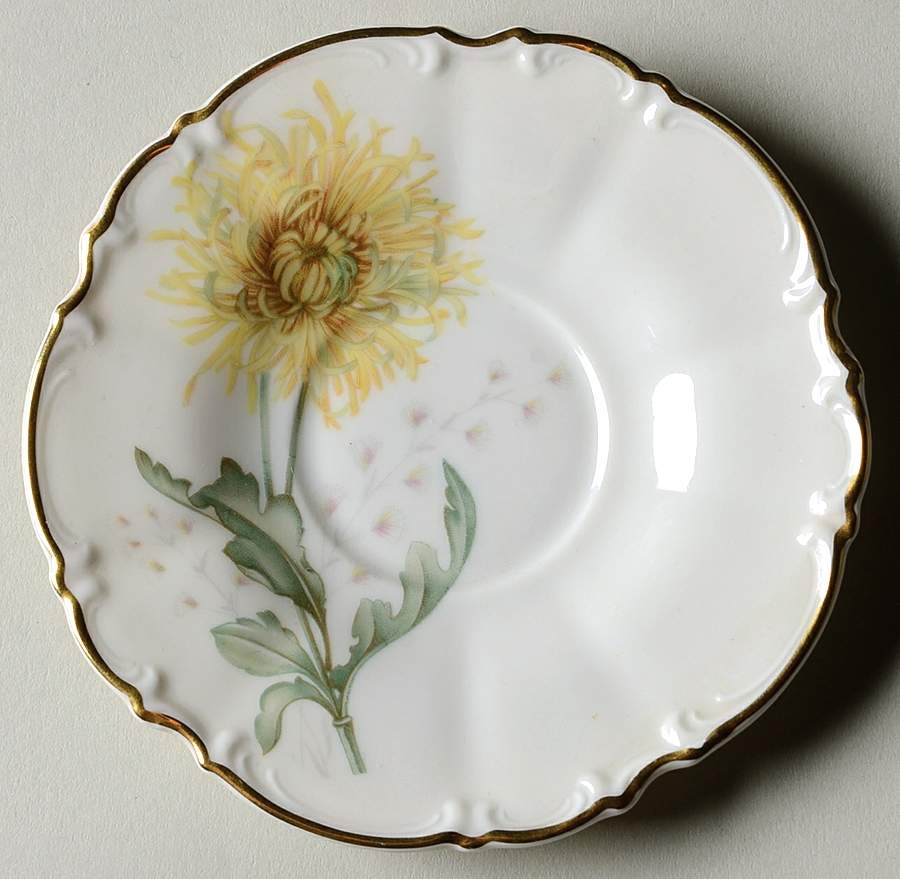 The Chrysanthemum Saucer for Demitasse Cup by Hutschenreuther-1