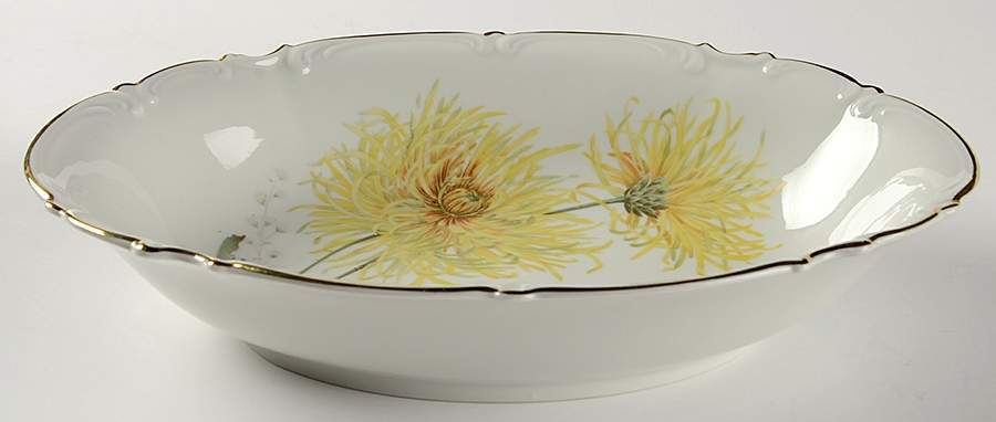 The Chrysanthemum 10" Oval Vegetable Bowl by Hutschenreuther-1