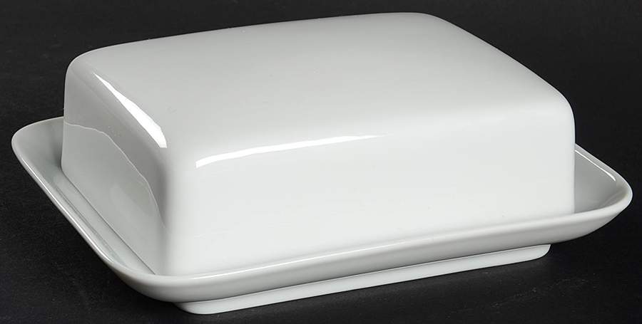 Charmant White Rectangular Covered Butter by Hutschenreuther-1