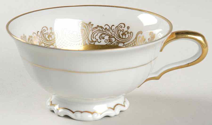 The Clifton (Gold Trim) Footed Cup by Hutschenreuther-1