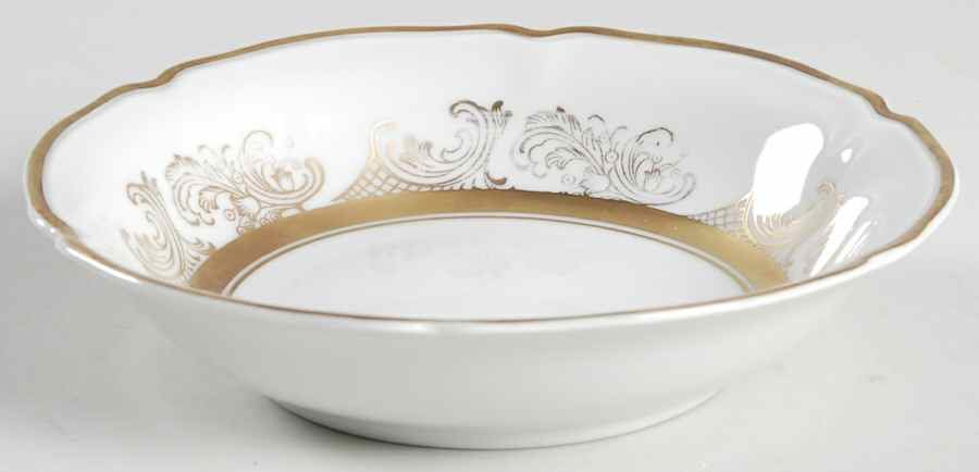 The Clifton (Gold Trim) Fruit/Dessert (Sauce) Bowl by Hutschenreuther-1