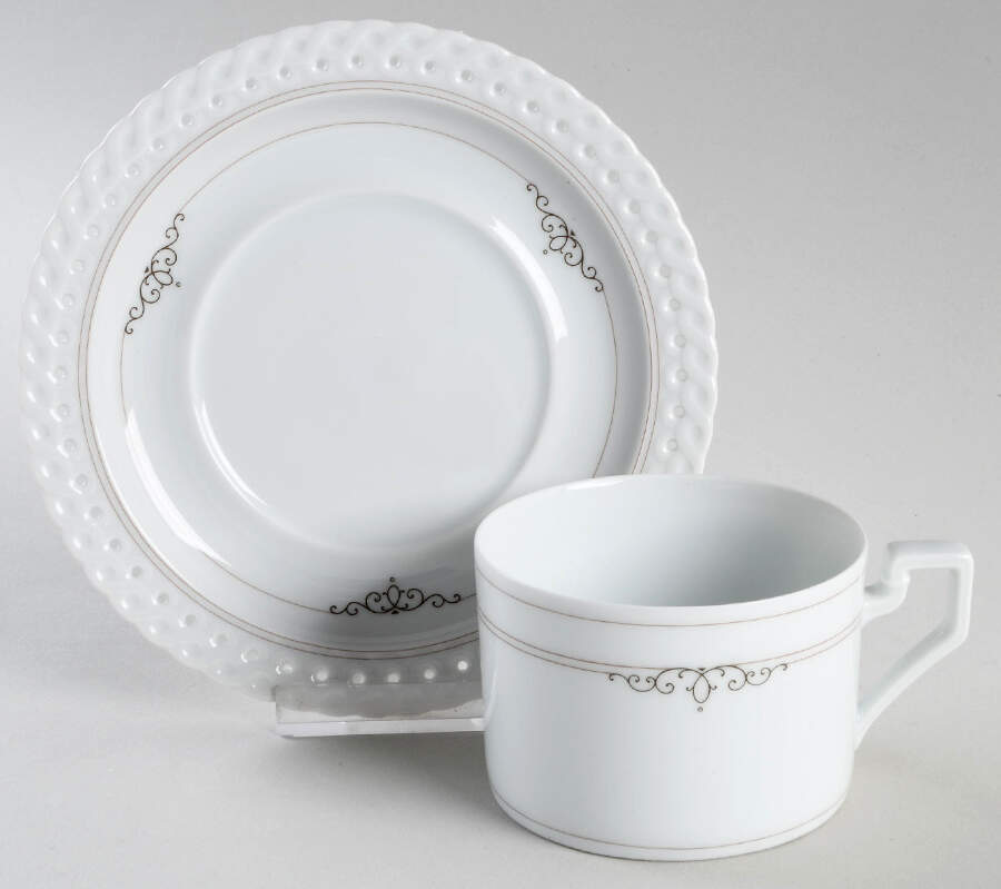 Constance Flat Cup & Saucer Set by Hutschenreuther-1