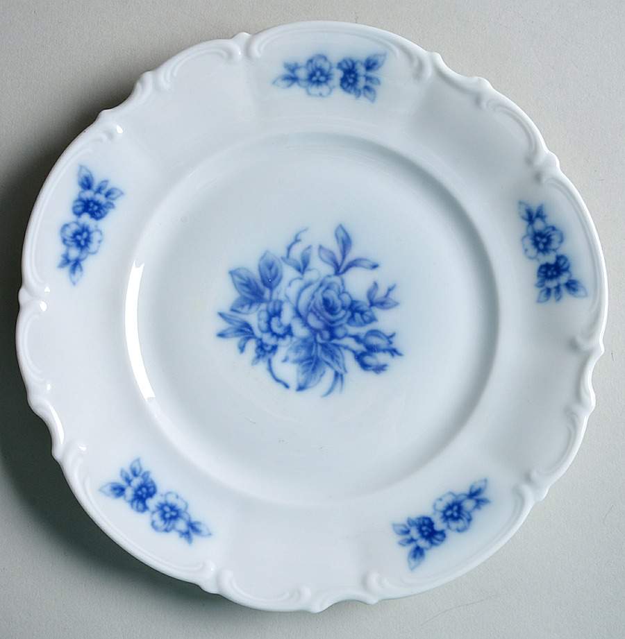 Cobalt Rose (Sylvia) Salad Plate by Hutschenreuther-1