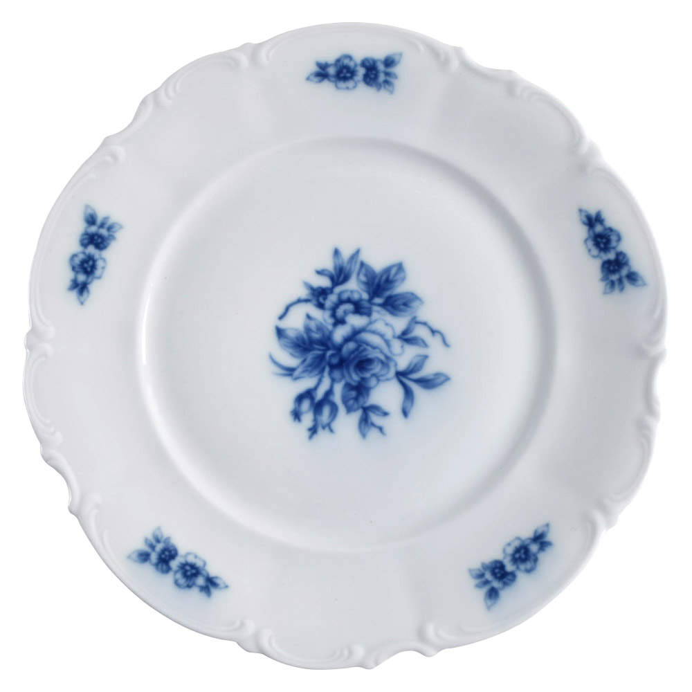 Cobalt Rose (Sylvia) Dinner Plate by Hutschenreuther-1