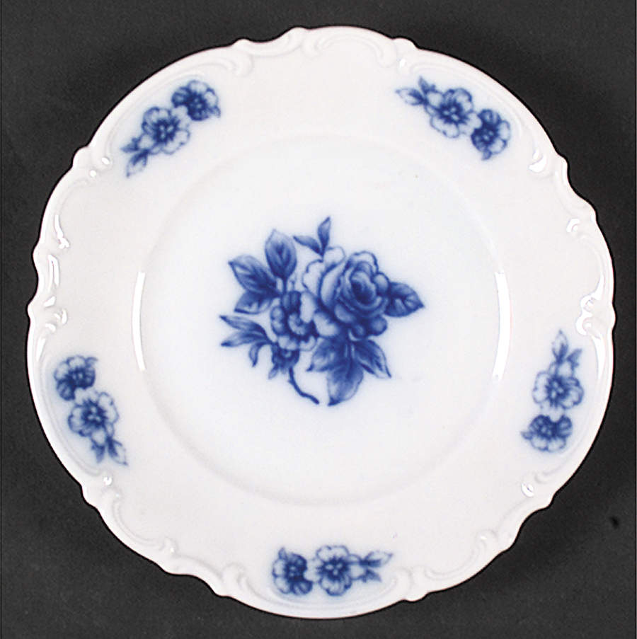 Cobalt Rose (Sylvia) Bread & Butter Plate by Hutschenreuther-1