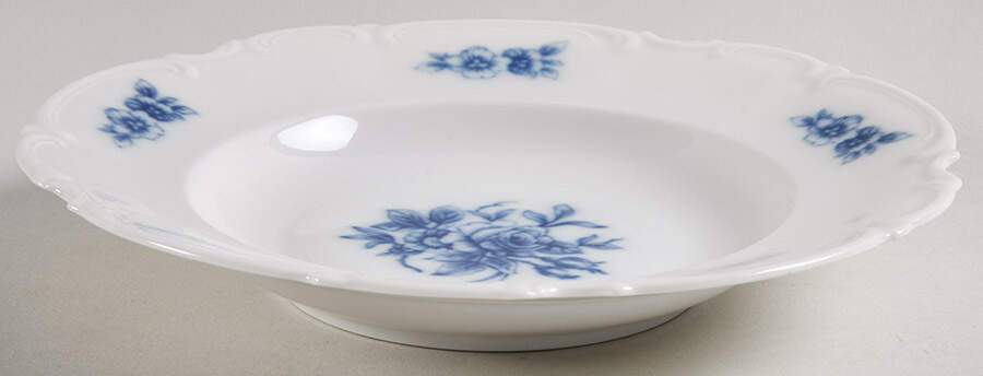 Cobalt Rose (Sylvia) Rim Soup Bowl by Hutschenreuther-1