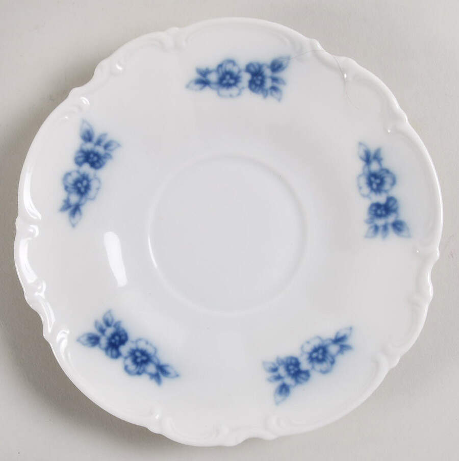 Cobalt Rose (Sylvia) Saucer by Hutschenreuther-1