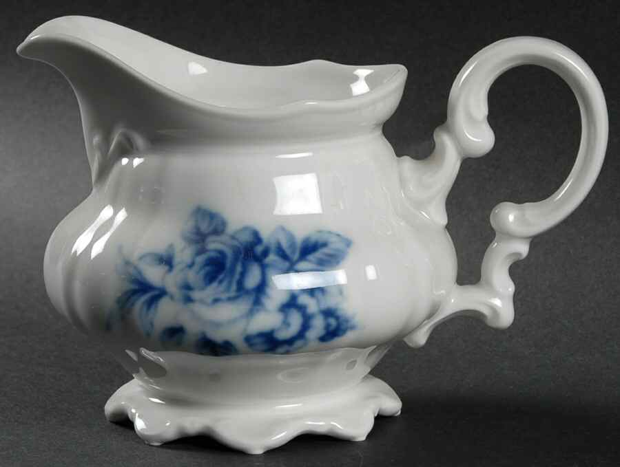 Cobalt Rose (Sylvia) Creamer by Hutschenreuther-1