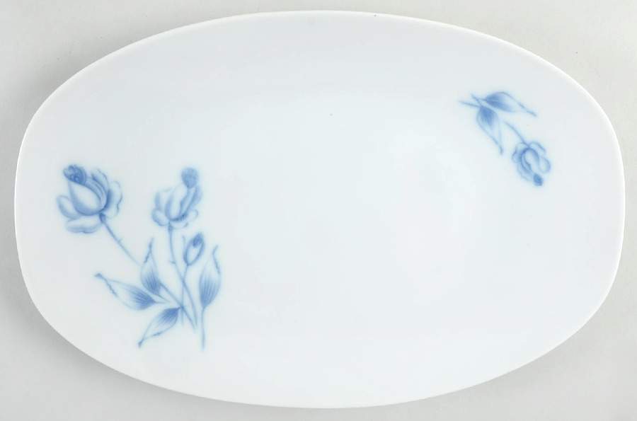 Cobalt Rose (Smooth) 12" Oval Serving Platter by Hutschenreuther-1