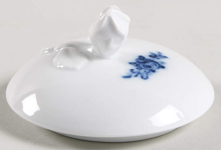 Cobalt Rose Lid for Sugar Bowl by Hutschenreuther-1