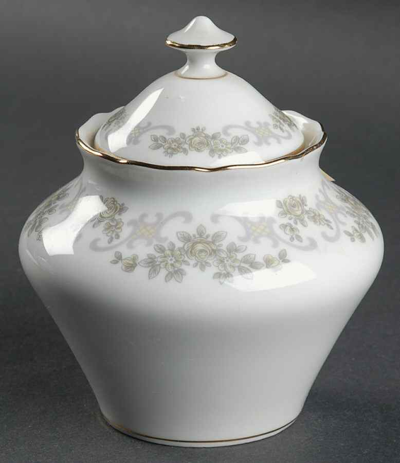 Corsage Sugar Bowl & Lid by Hutschenreuther-1