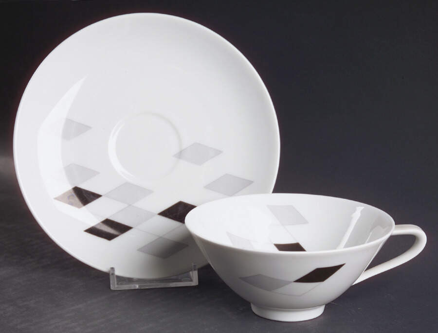 The Domino Flat Cup & Saucer Set by Hutschenreuther-1