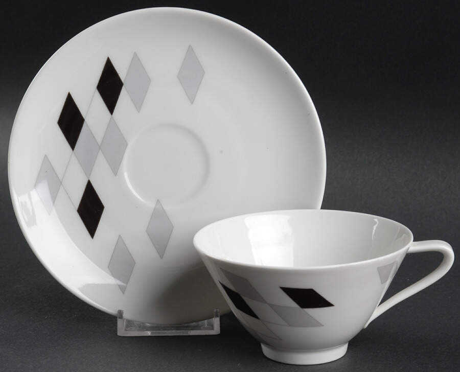 The Domino Flat Cup & Saucer Set by Hutschenreuther-1