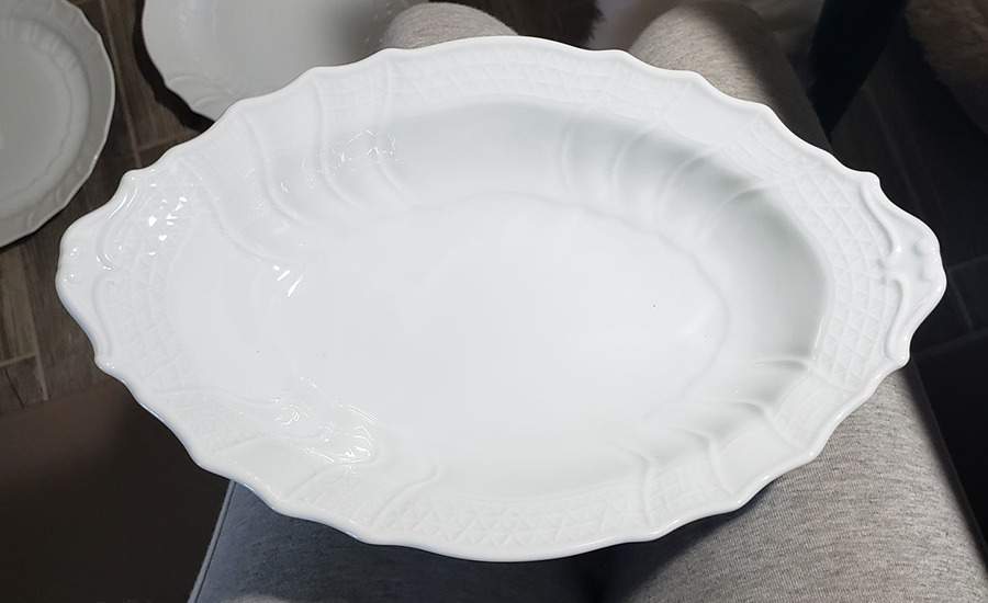 Dresden All White 13" Oval Vegetable Bowl by Hutschenreuther-1