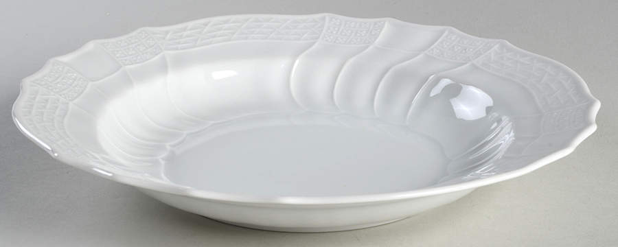 Dresden All White Large Rim Soup Bowl by Hutschenreuther-1