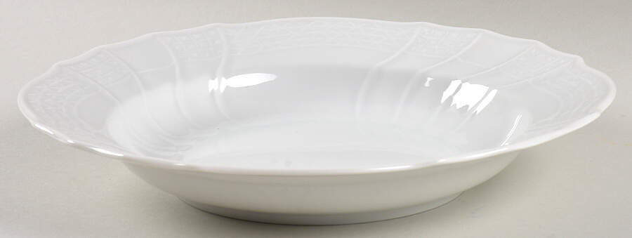 Dresden All White Large Rim Soup Bowl by Hutschenreuther-1
