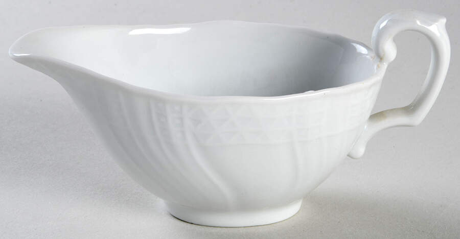 Dresden All White Individual Gravy Boat by Hutschenreuther-1