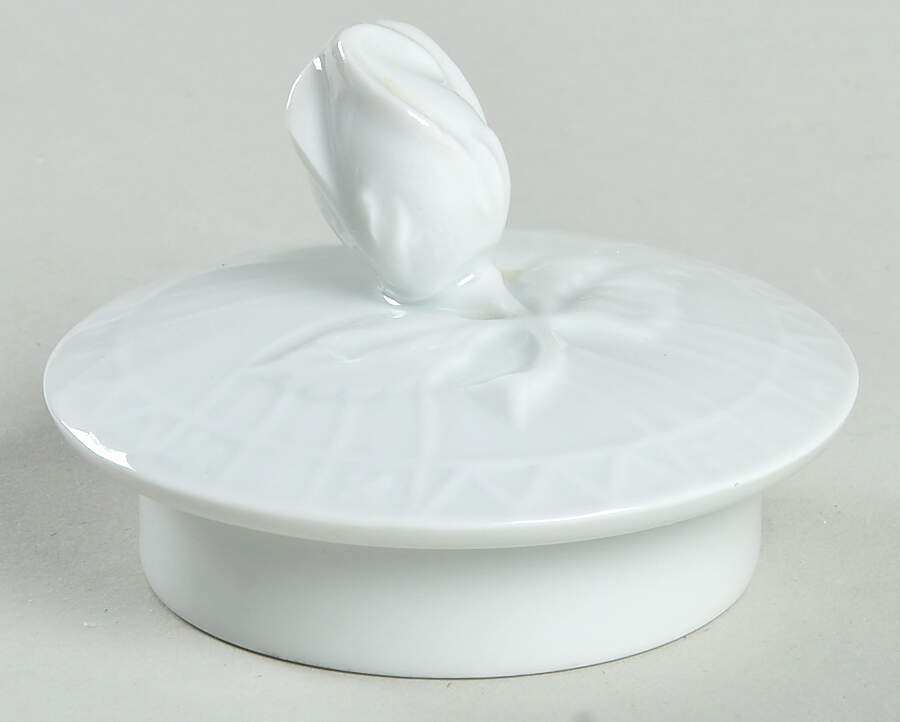 Dresden All White Lid for Teapot by Hutschenreuther-1