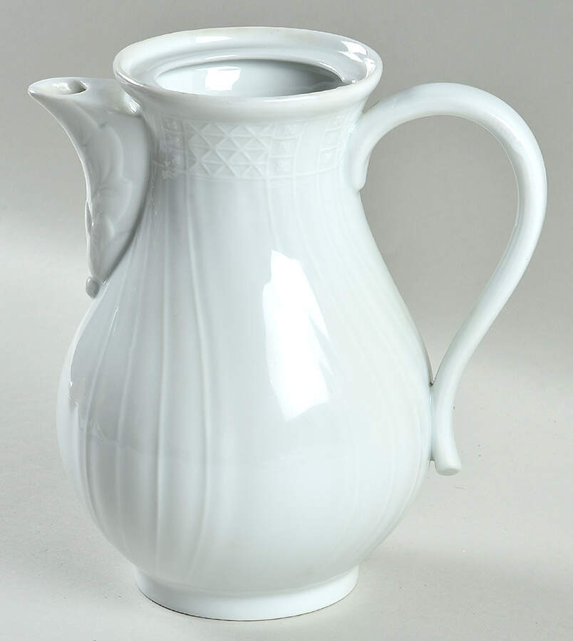Dresden All White Coffee Pot No Lid by Hutschenreuther-1