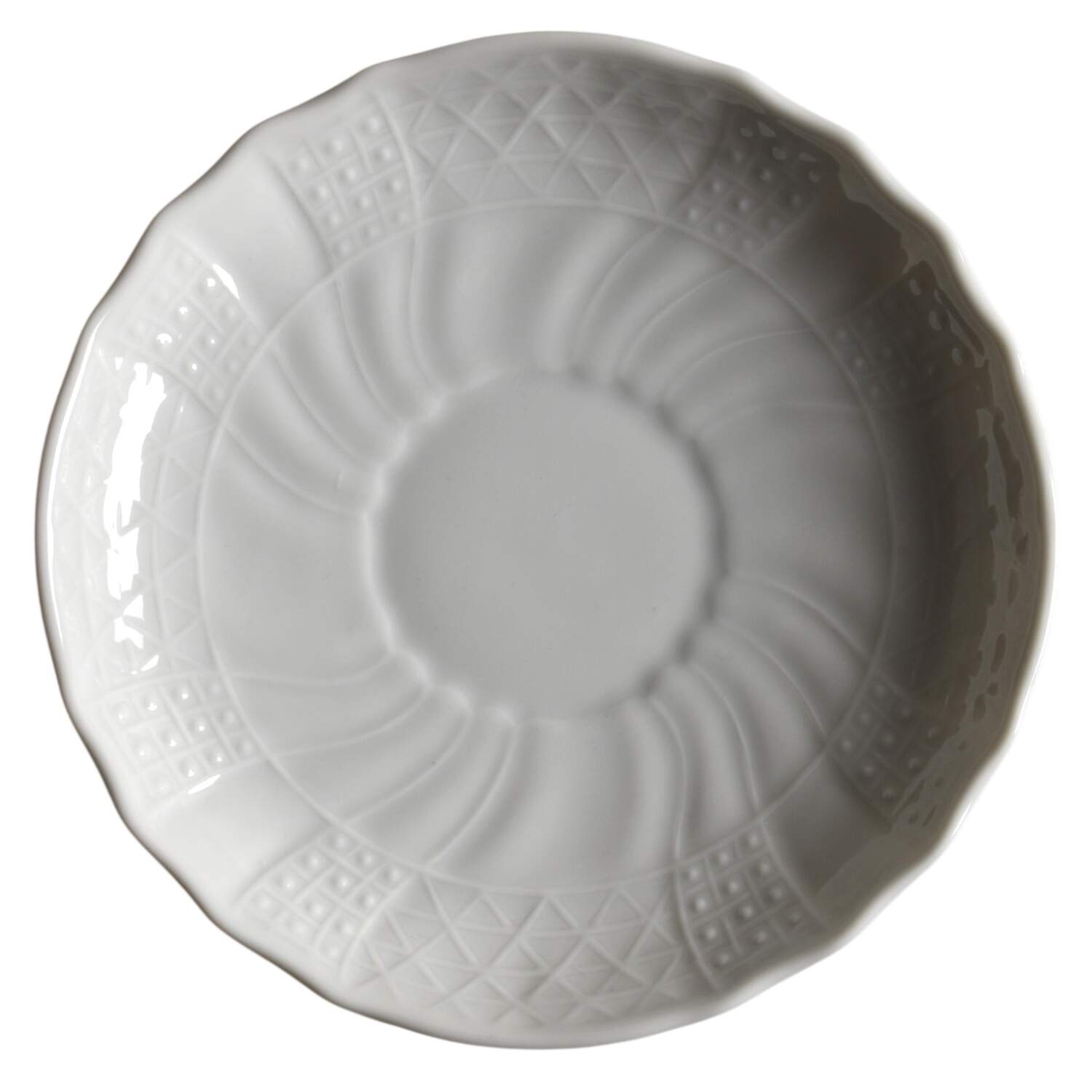 Dresden All White Saucer for Flat Cup by Hutschenreuther-1