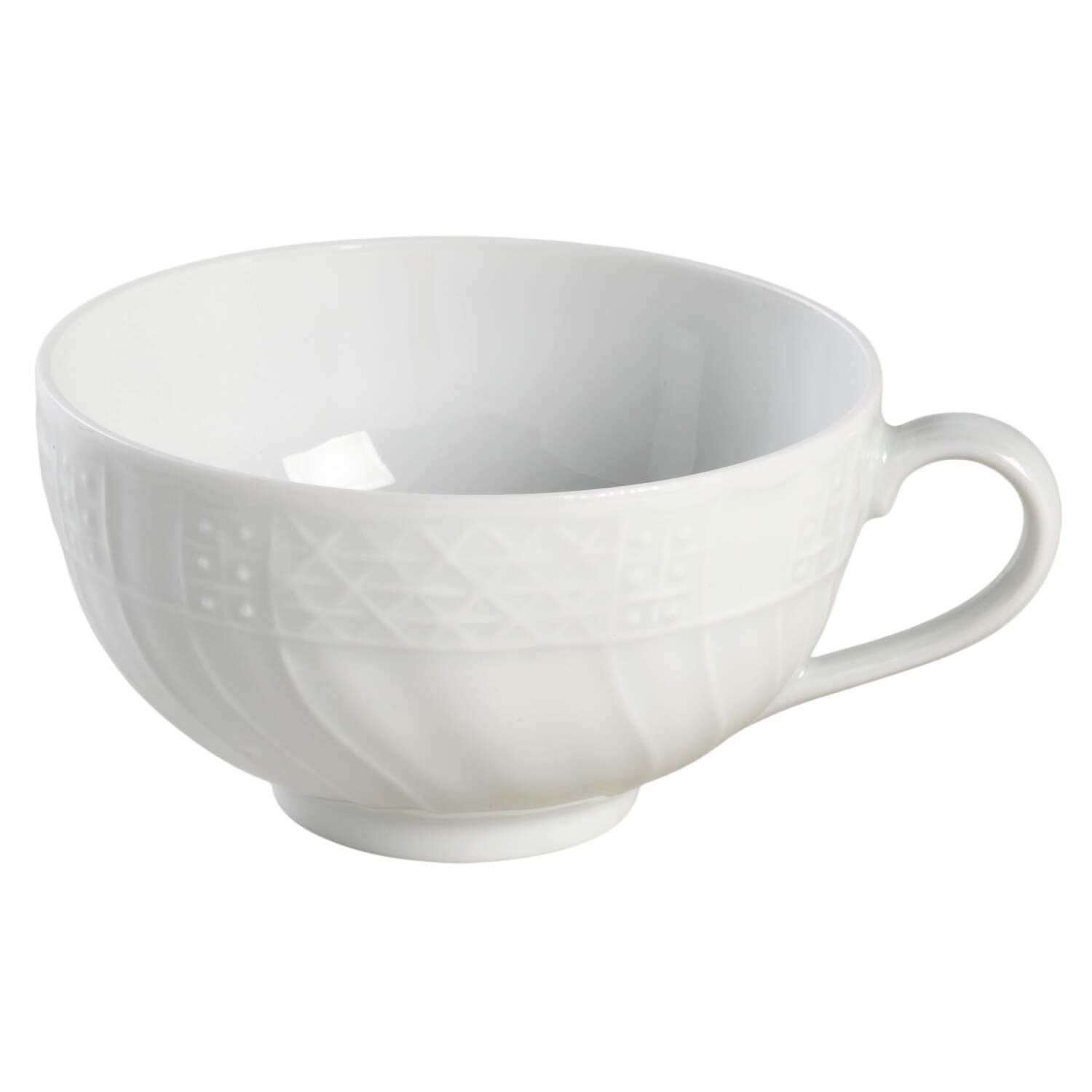 Dresden All White Flat Cup by Hutschenreuther-1