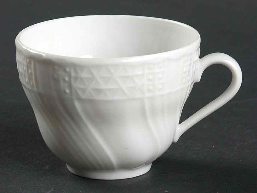 Dresden All White Flat Demitasse Cup by Hutschenreuther-1