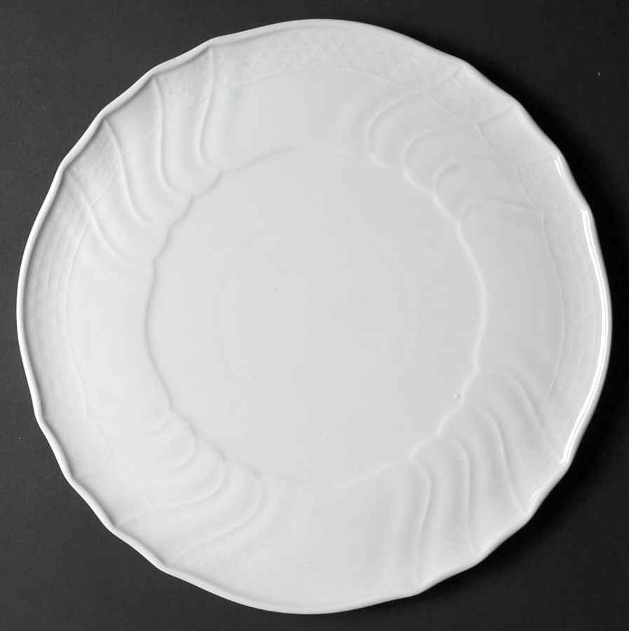 Dresden All White Tart Dish by Hutschenreuther-1