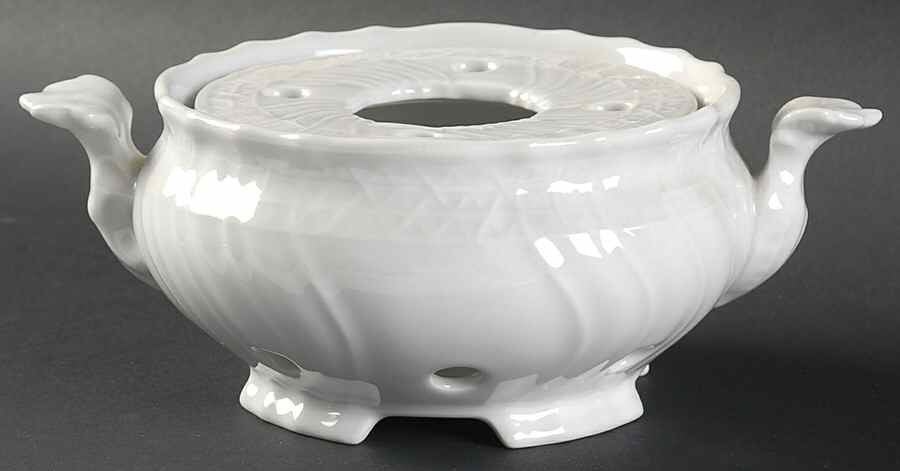 Dresden All White Warmer Stand & Burner by Hutschenreuther-1