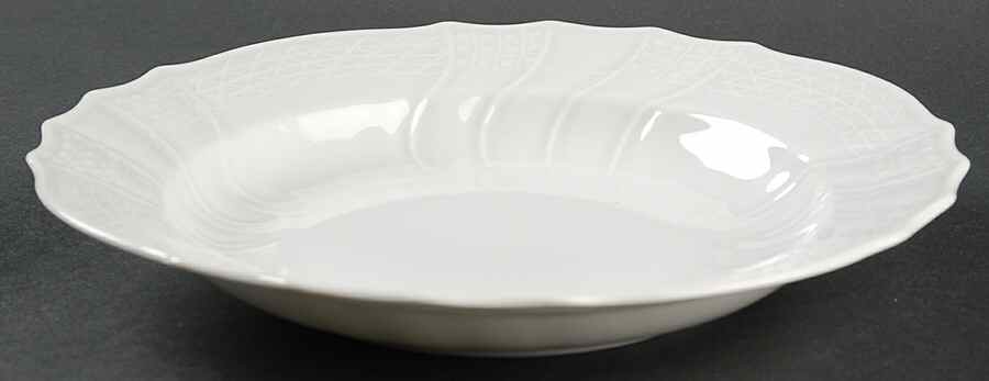 Dresden All White Rim Soup Bowl by Hutschenreuther-1