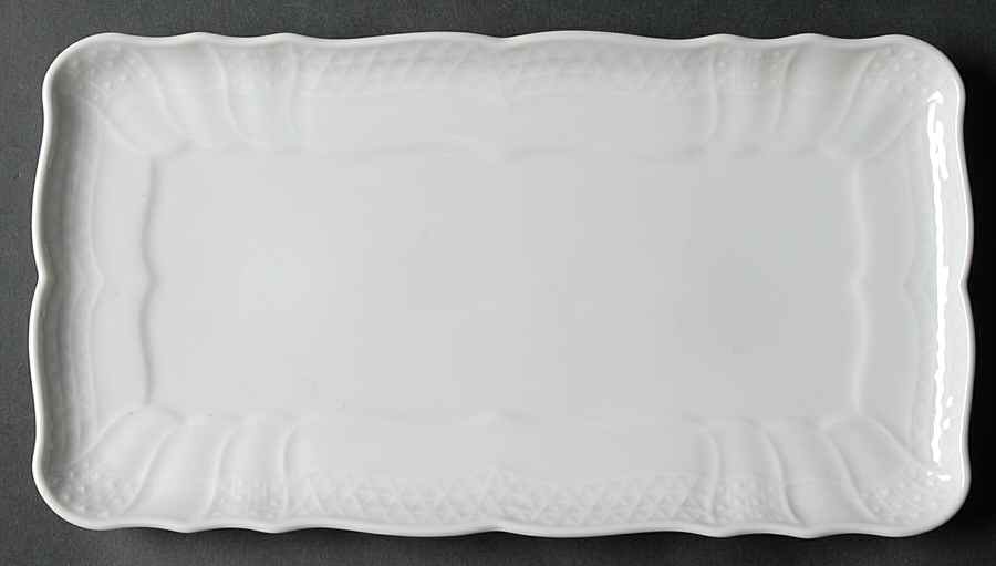 Dresden All White 11" Sandwich Tray by Hutschenreuther-1