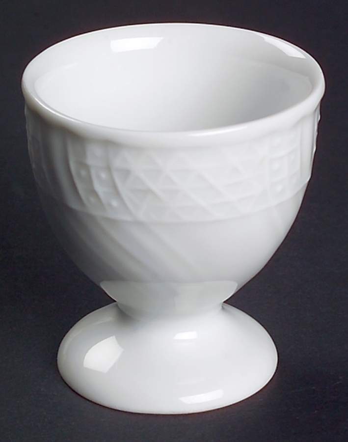 Dresden All White Single Egg Cup by Hutschenreuther-1